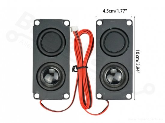 Speaker set 8 Ohm 5 Watt Stereo in enclosure